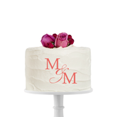 Face topper initiales personnalisé mariage fiançailles