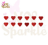 Motif appliqué thermocollant Coeur lot de 12