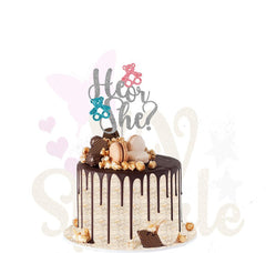 Cake Topper Personnalisé Baby shower he or she