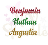 Prénom personnalisé thermocollant (NV4)