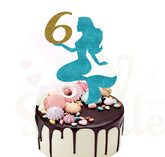 Cake Topper Personnalisé thème sirène anniversaire