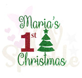 Flex thermocollant "My first christmas" avec prénom