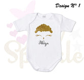 Body bébé personnalisé" Eid Mubarak, my first Eid, prénom au choix