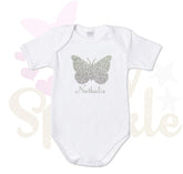 Body bébé papillon personnalisé-anniversaire-fête-naissance