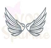 Motif appliqué thermocollant ailes anges