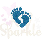 MOTIF PIEDS THERMOCOLLANT PAILLETTÉ-MAT