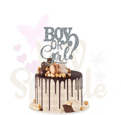 Cake Topper fille ou garçon baby shower