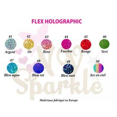 Motif appliqué thermocollant fleur monogram