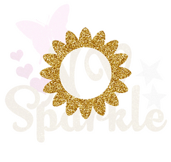 Motif appliqué thermocollant fleur monogram