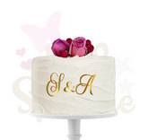 Face Topper Initiales Personnalisés pour gâteaux (FC4)