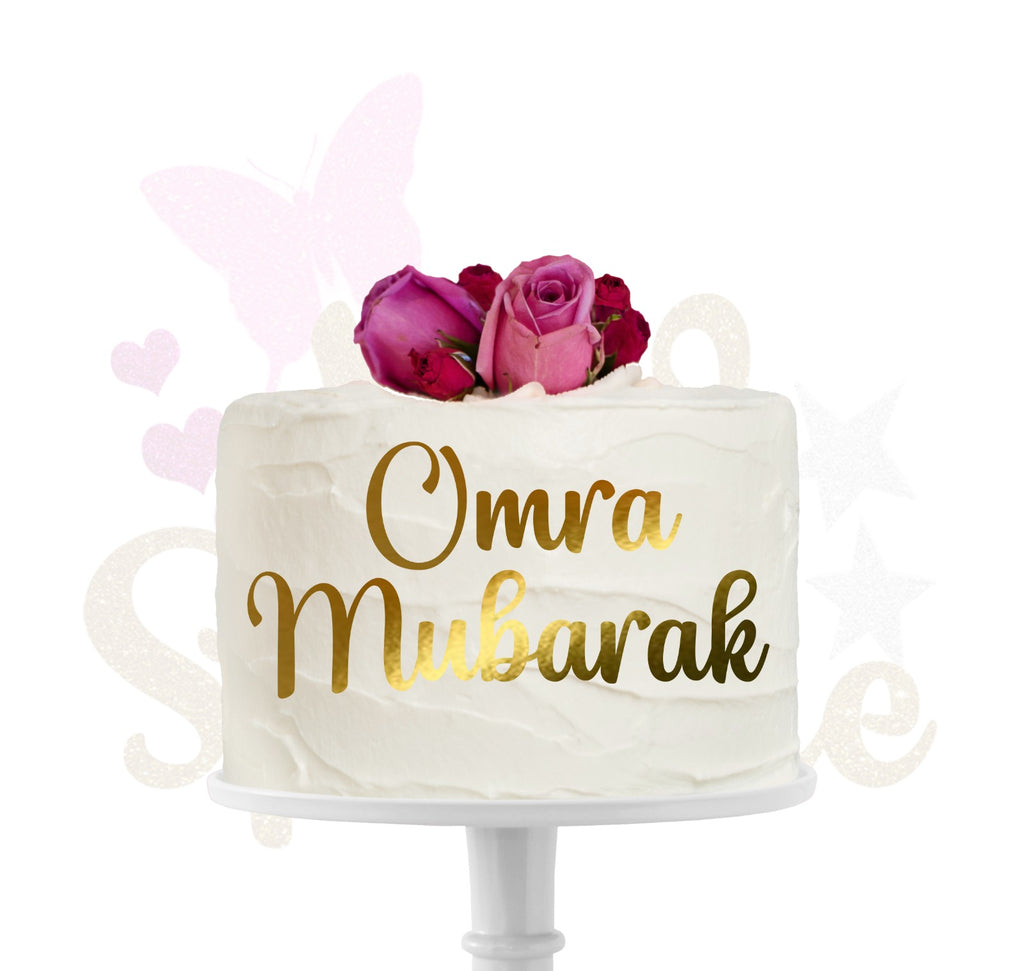 Face Topper Omra Mubarak Umrah pour gâteaux