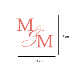 Face topper initiales personnalisé mariage fiançailles
