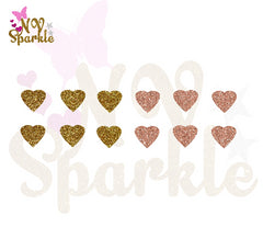 Motif appliqué thermocollant Coeur lot de 12