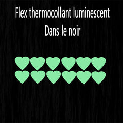 Flex thermocollant luminescent coeur lot de 12