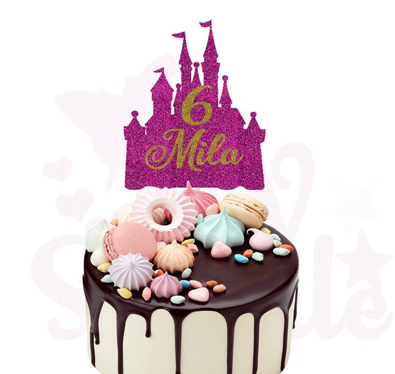 CakeTopper Personnalisé château princesse