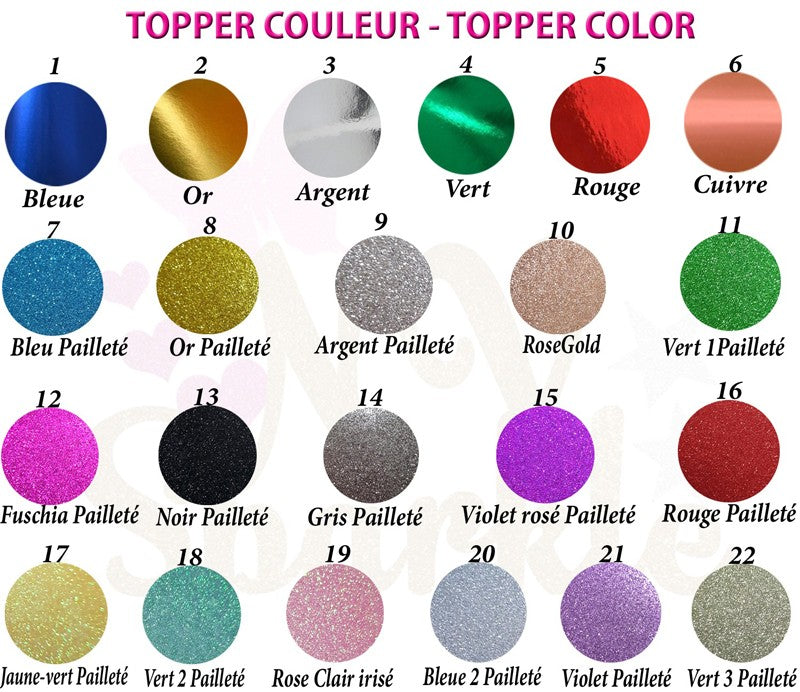 Cupcake Topper couronne lot de 10