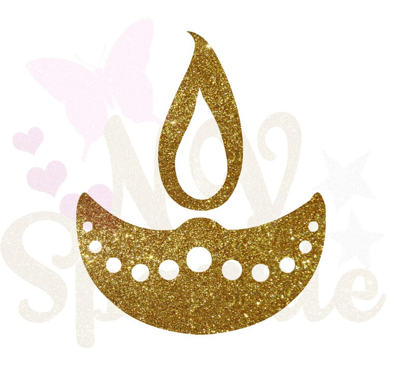 Motif appliqué thermocollant bougie Diwali