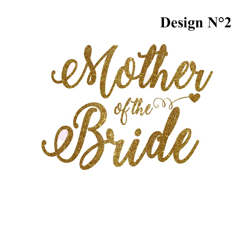 Message thermocollant Bride to be,sister of the bride, sister of the groom, Team bride, Team groom...