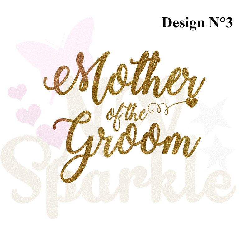 Message thermocollant Bride to be,sister of the bride, sister of the groom, Team bride, Team groom...