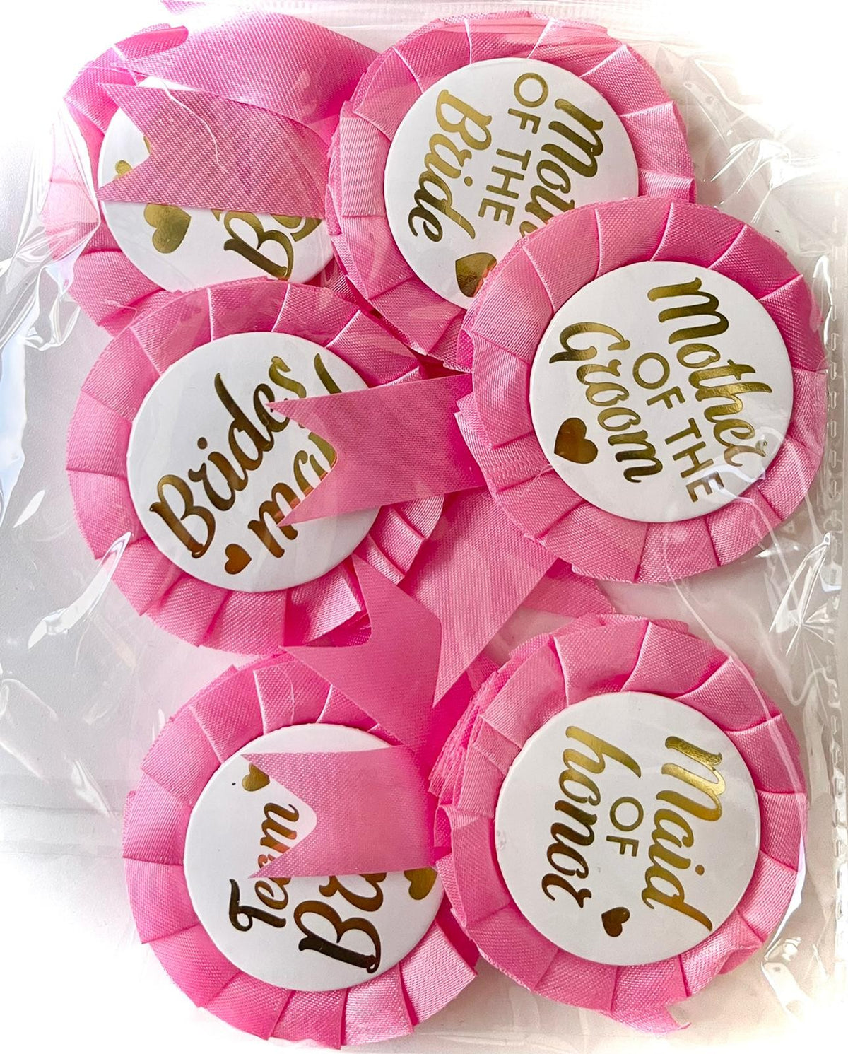 Badge mariage Lot de 6 pièces