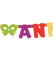 Guirlande Joyeux anniversaire découpée colorée