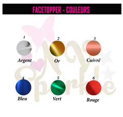 Face Topper silhouette visage pour gâteaux (NV1)